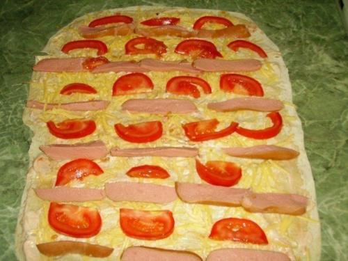 Фаршированный лаваш.   Ингредиенты: 02