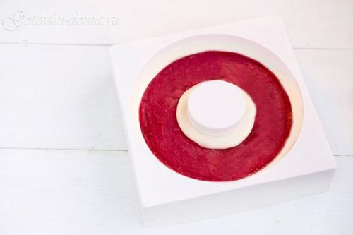 Муссовый торт Клубника - Ваниль - Базилик. 05