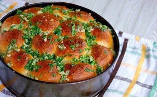 Пампушки к борщу за 20 минут.