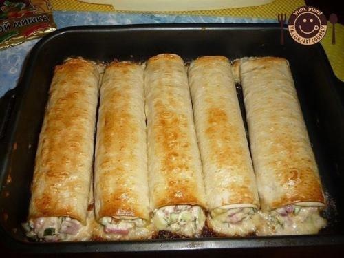 Закуска из тонкого грузинского лаваша.