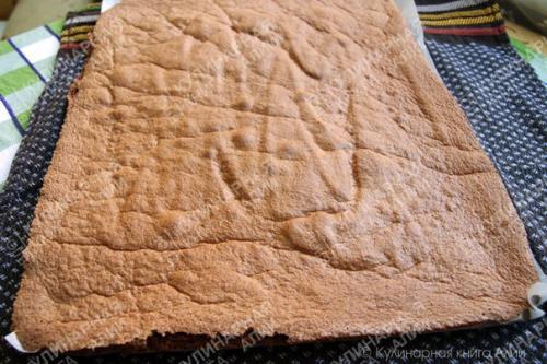 Шоколадное пирожное с творожно - кокосовым кремом. 04