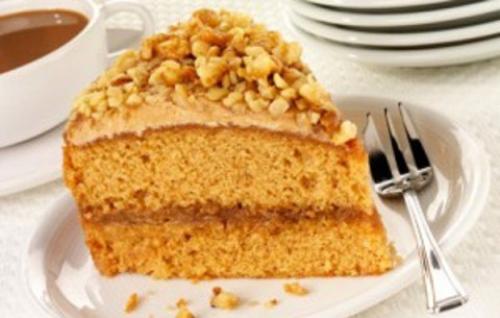 Кофейный пирог с грецким орехом.