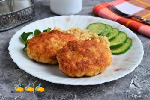 Куриные котлеты с творогом.