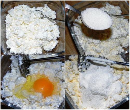 Балабушки творожные.  Ингредиенты: 01