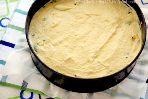 Быстрый (заливной) пирог с зелёным луком и яйцом. 04