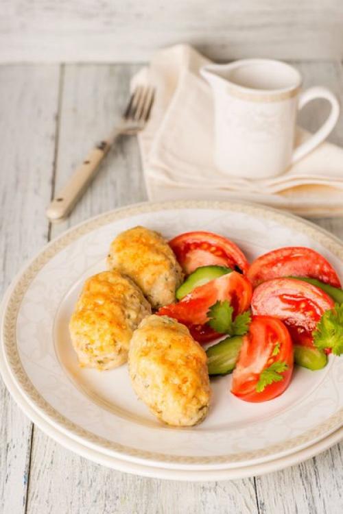 Куриные котлеты с плавленным сыром Нежные. 06