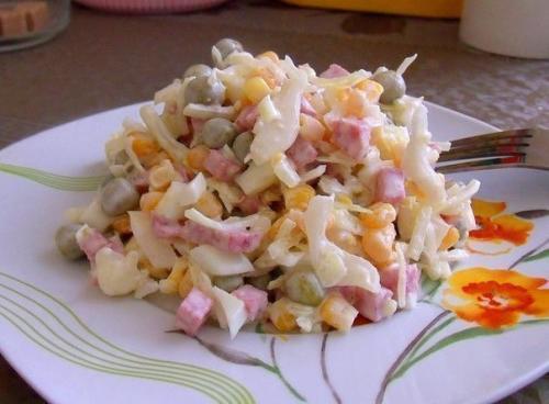 Вкусный салатик. Ингредиенты: