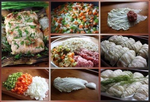 Голубцы из пекинской капусты.  