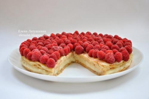 Польский пирог с малиной. 04