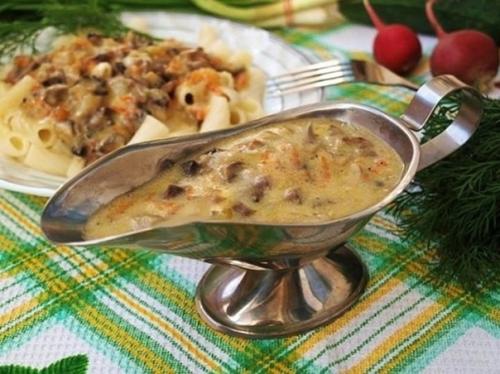 Грибная подлива из шампиньонов.