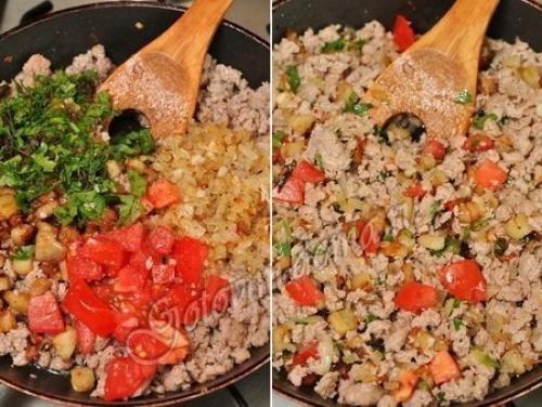Баклажаны, фаршированные мясом. 08