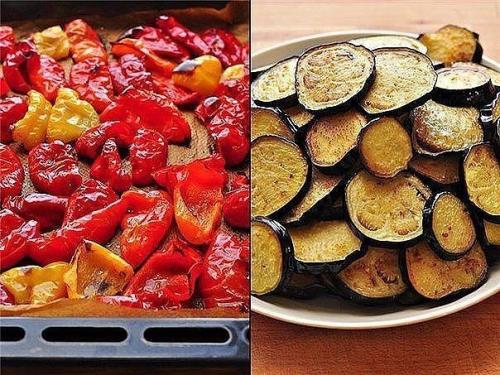 Закуска из баклажанов и перцев-гриль. Закуска из маринованных баклажанов и перцев - гриль.
