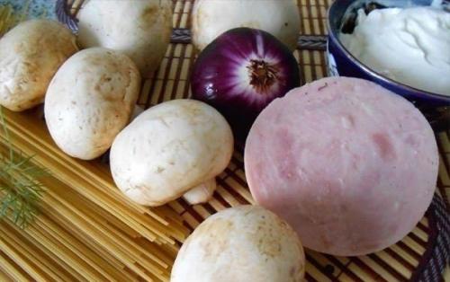 Паста с грибами и ветчиной. 01 Паста с грибами и ветчиной. 01