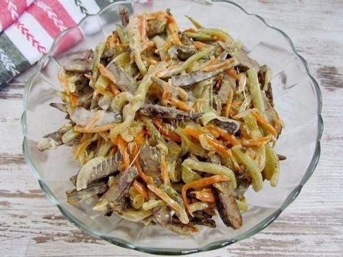 Салат из говяжьей печени. 08
