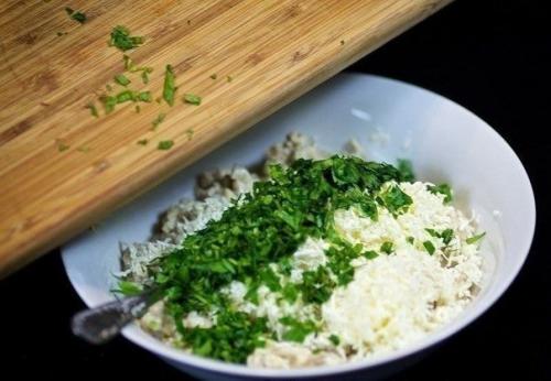 Шампиньоны с курицей и сыром. 02