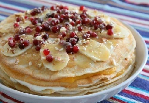 Блинный пирог с тремя начинками. 07 Блинный пирог с тремя начинками. 07