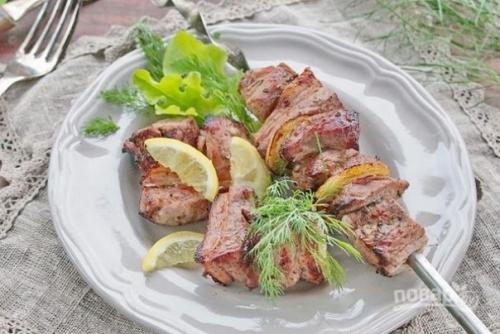 Вкусный шашлык из свинины.

