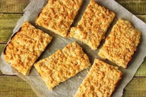 Тертый пирог с творогом. Тёртый пирог с творогом.