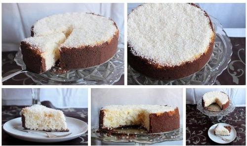 Кокосовый чизкейк с кусочками ананаса.