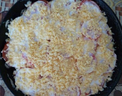 Овощная запеканочка под хрустящей сырной корочкой. 05