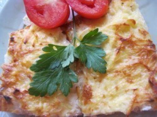 Курица запеченная под тертым картофелем. 05