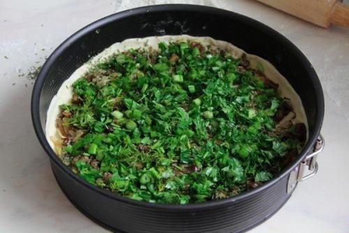 Киш с грибами и помидорами. 04