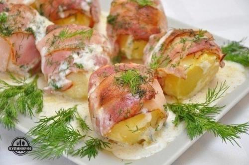 Картошка в беконовой Одёжке.