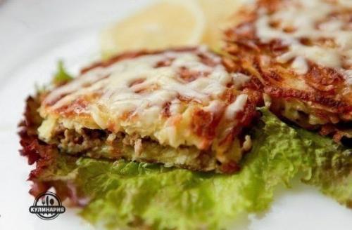 Фаршированные драники.  Ингредиенты: