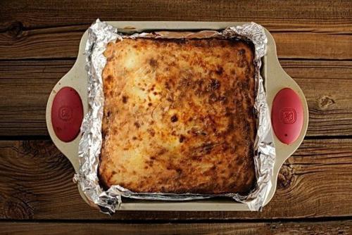 Творожная запеканка с изюмом и бананом. 02