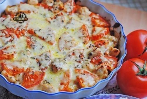 Куриное Филе, запеченное с овощами.